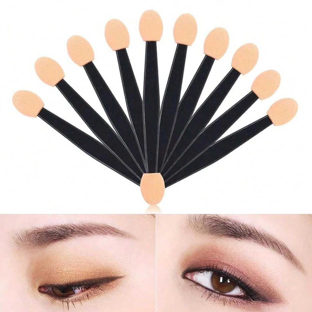 10/30/50/100/150Pcs Sponge Stick Eye Shadow Brush Applicators Double Head Cosmetic Soft Sponge Eye Shadow Mini Makeup Tools
