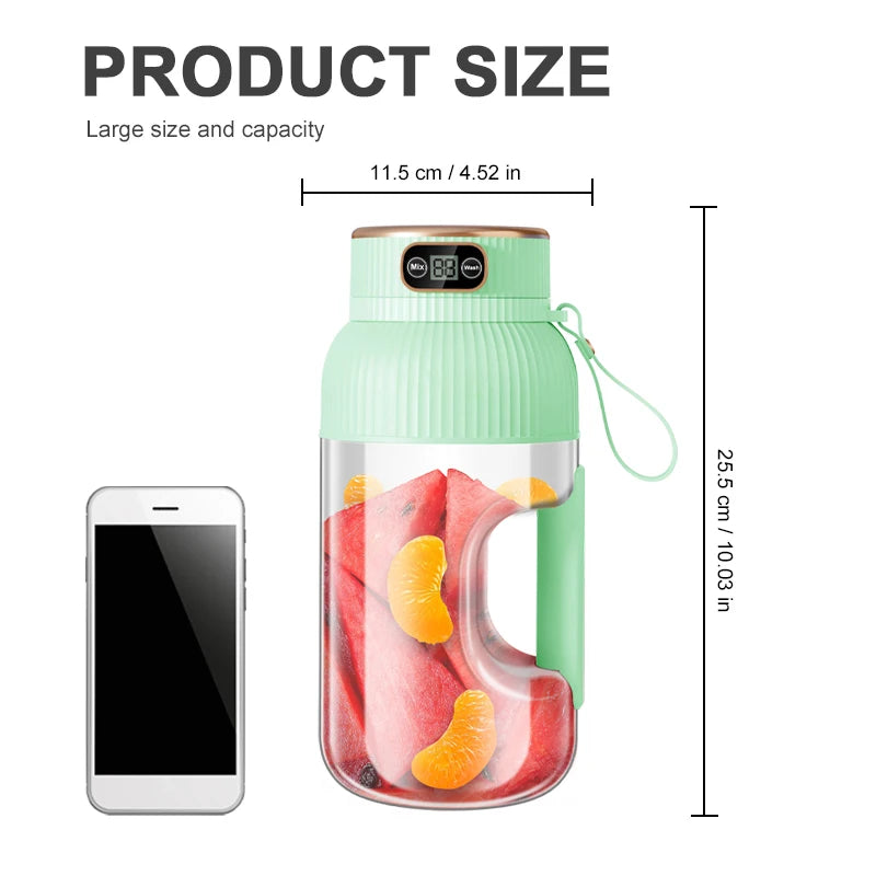 1000ML Portable Juicer Blender Fruit Juicer USB Charging