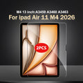 2Pcs Tempered Glass Screen Protector For ipad Pro Air 13 11 2024 M4 M2 Air 5 4 Pro 12.9 11 M3 M5 2025 2026 Film