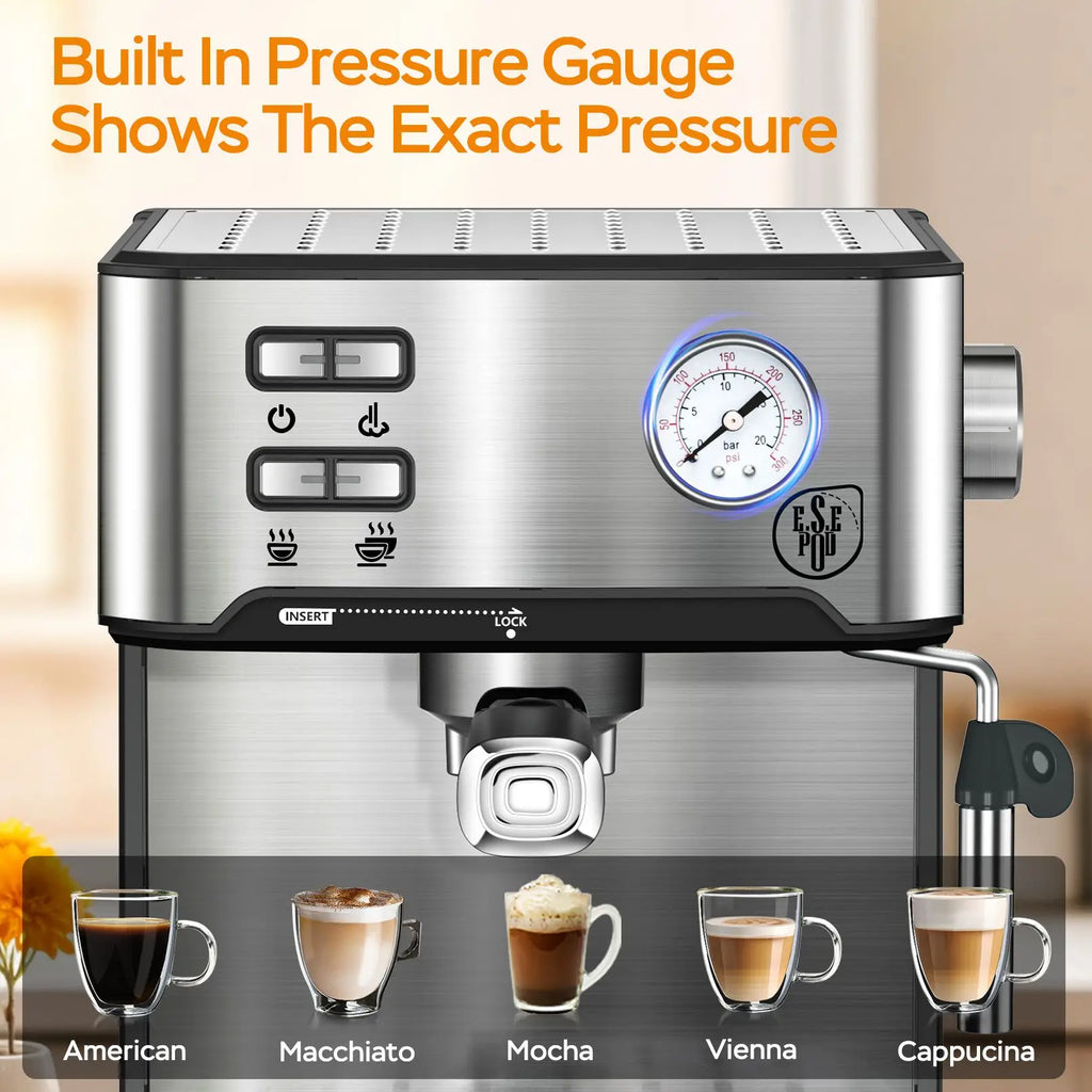 Espresso Machine 20 Bar Professional Compact Household Coffee