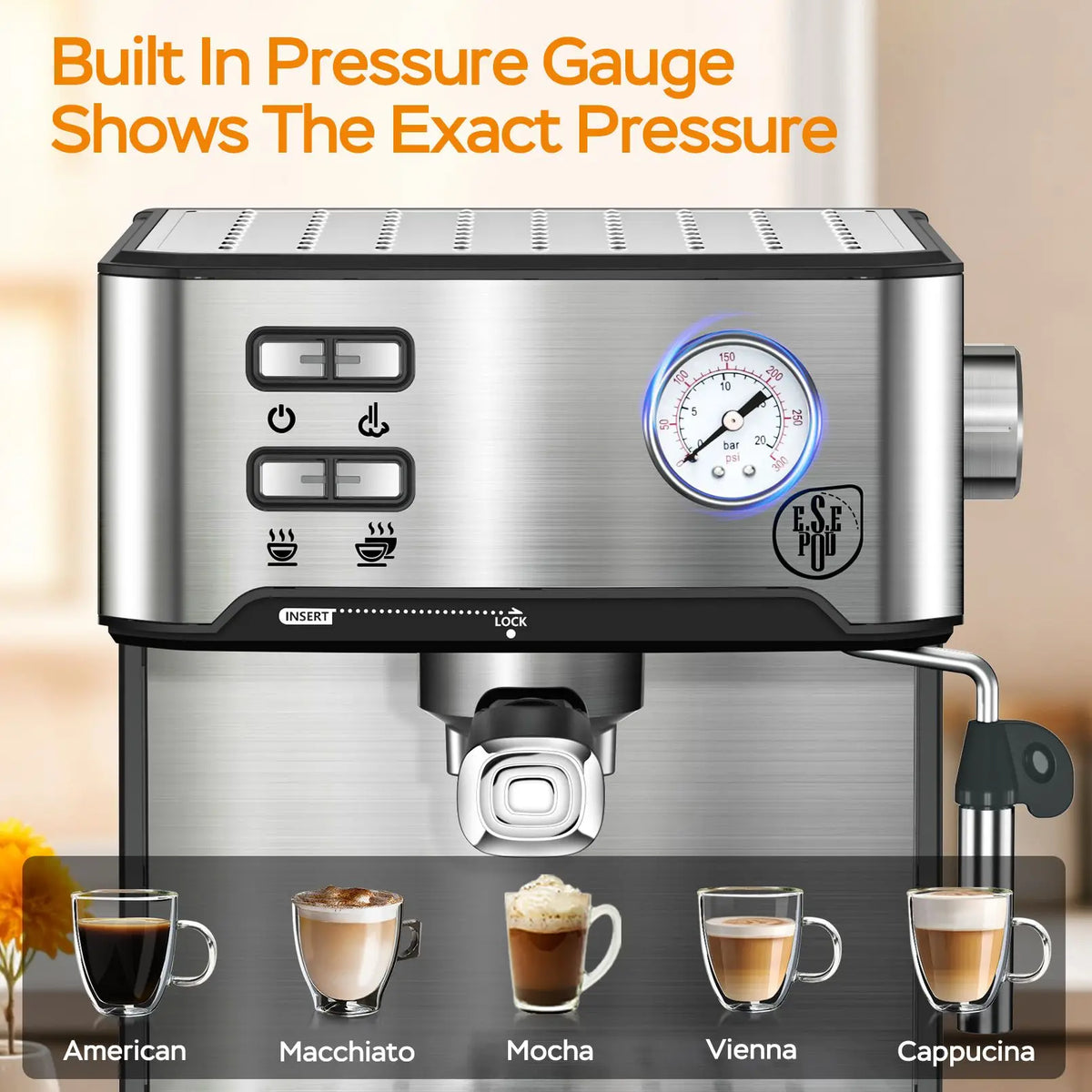 Espresso Machine 20 Bar Professional Compact Household Coffee