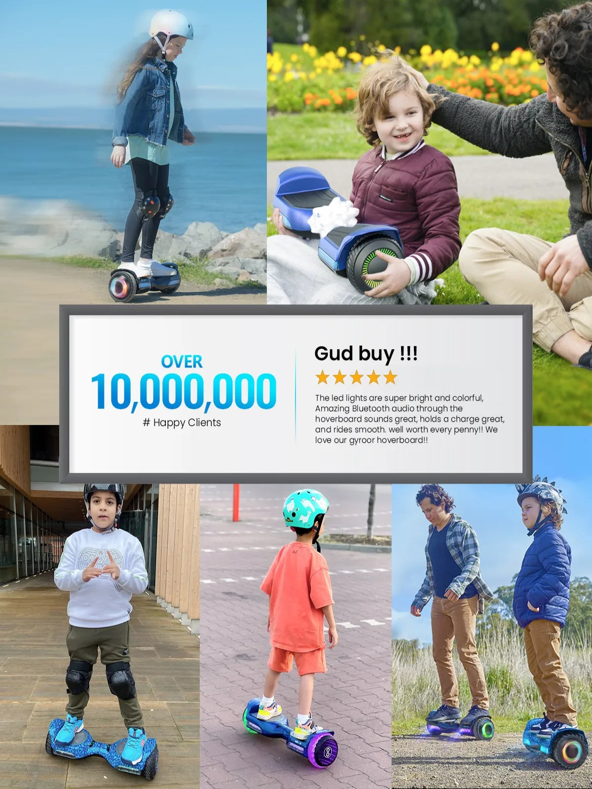 GYROSHOES Kids Hoverboard 6.5'' All Terrain UL 2272 Certified, Self Balancing Scooter