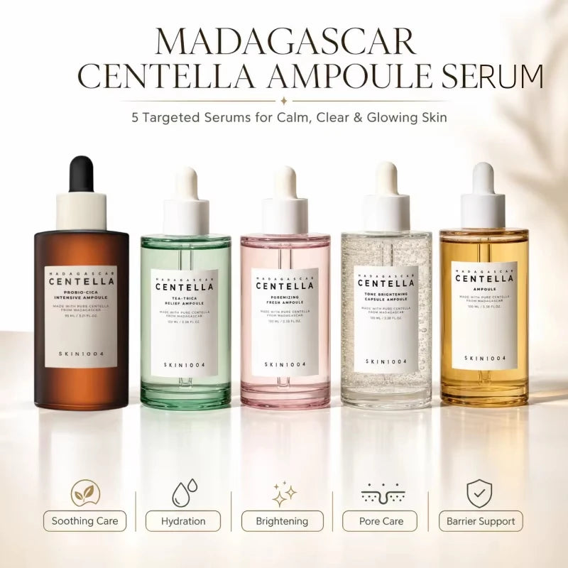 SKIN1004 Centella Ampoule Set 6 Types Korean Skincare for Sensitive Skin Soothing,