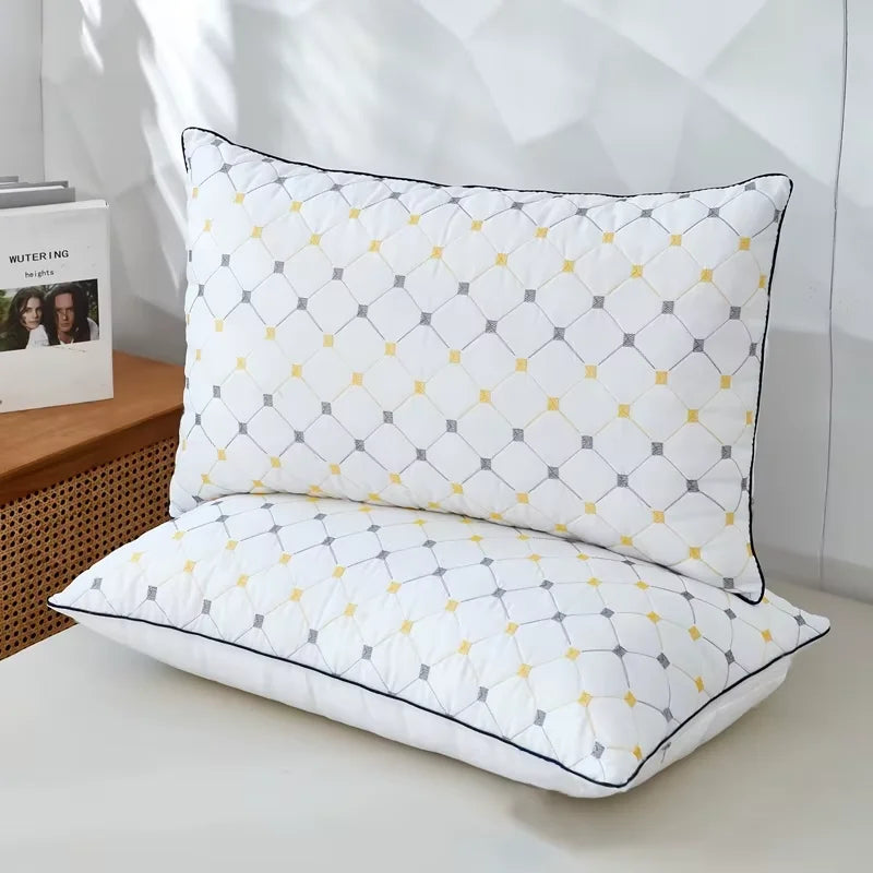Washable Cotton Hotel Pillow Core Pillow for Cervical Spine Support and Comfort Ideal for Home Office Travel Dorm Bed Nap Pillow