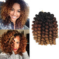 8 Inch 12 Inch Wand Curl Crochet Hair, Pre‑Looped Jamaican