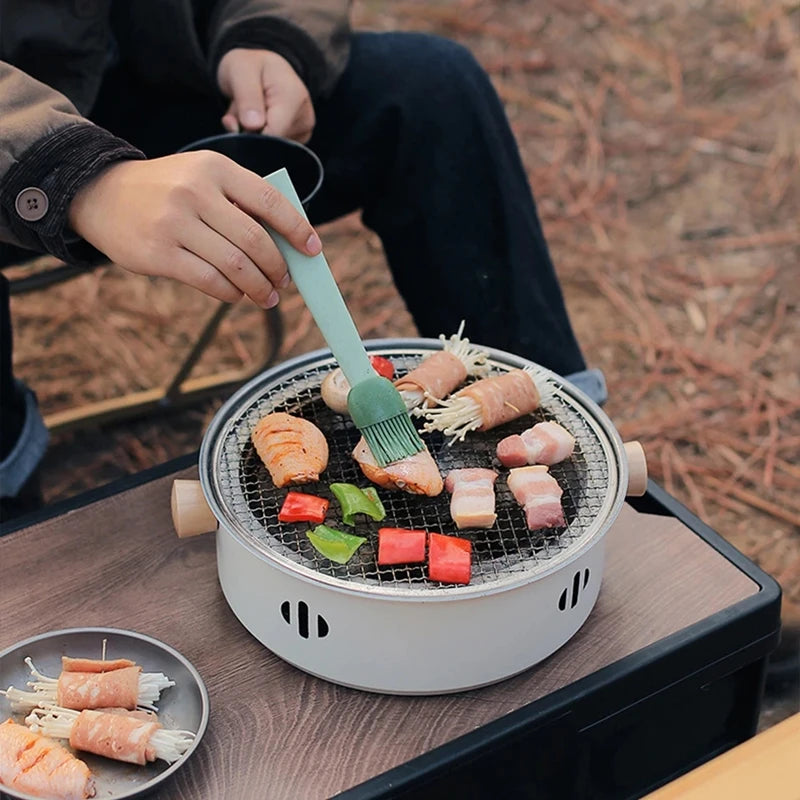 Portable Mini BBQ Grill Stainless Steel Charcoal Desktop
