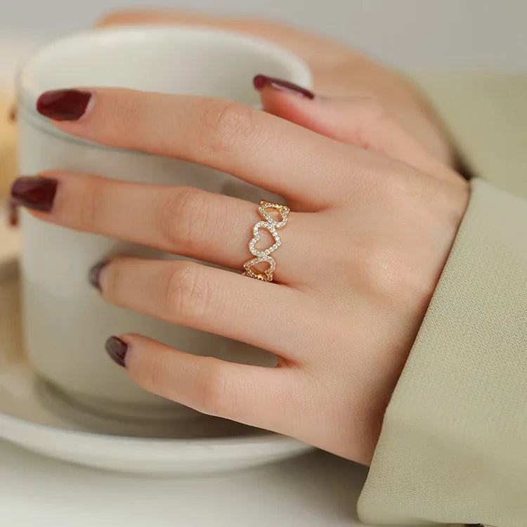 New 2024 Minimalist Thin Rings For Women Wedding Brilliant Cubic Zircon High Quality Versatile Female Finger Ring Jewelry Gifts