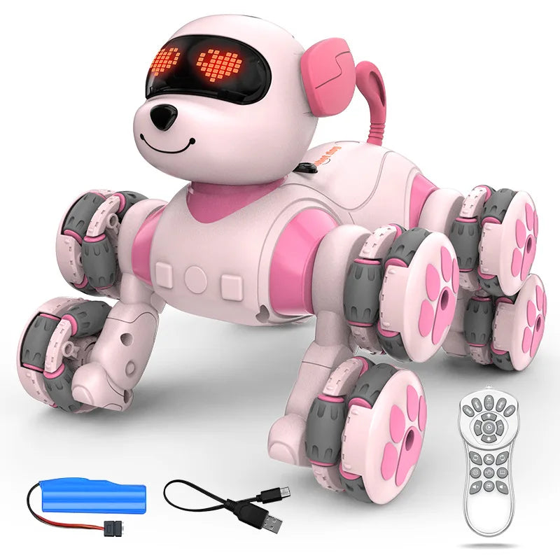 New Intelligent Remote Control Robot Dog-8-wheel Stunt Dog