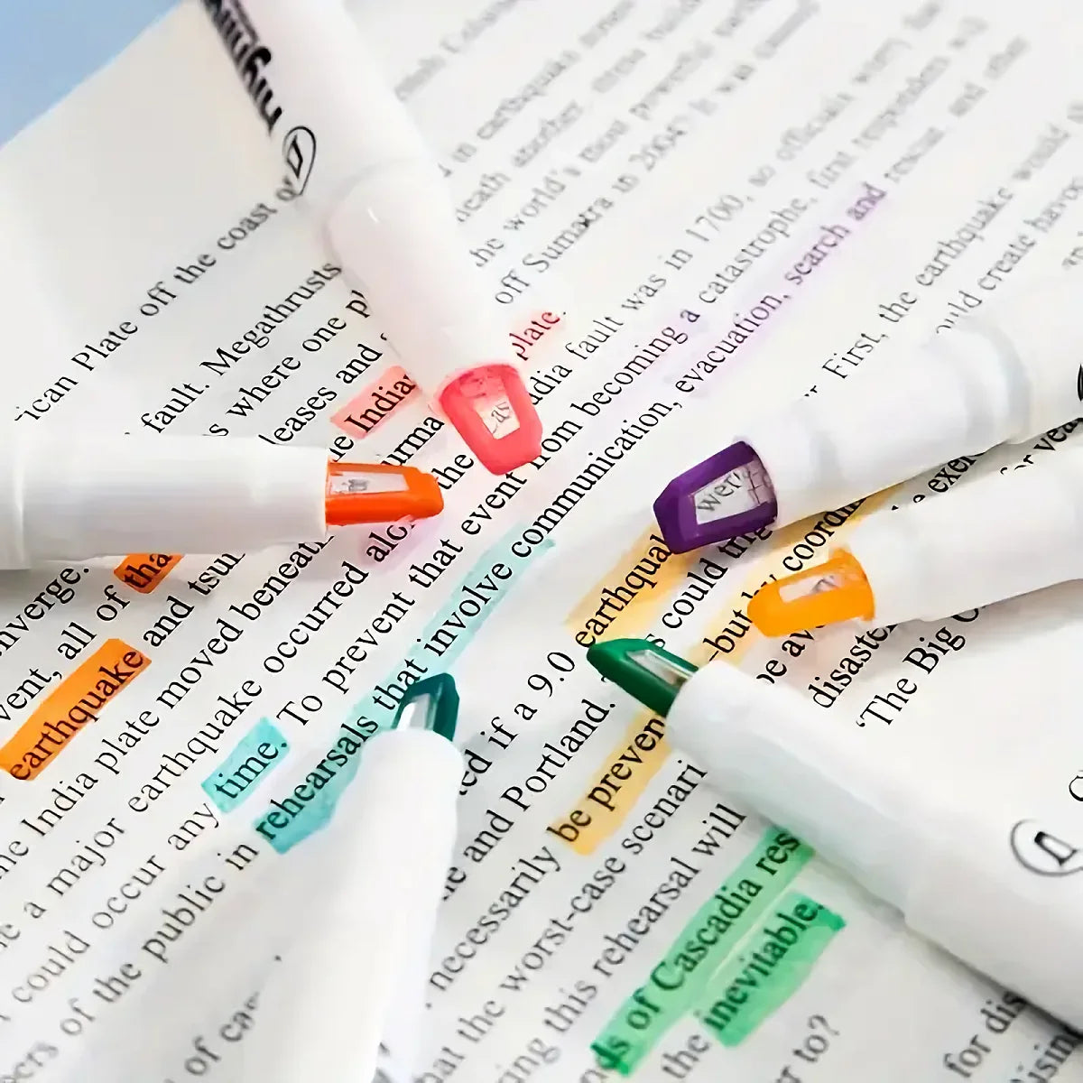 6-Pack Clear View Highlighter Pens