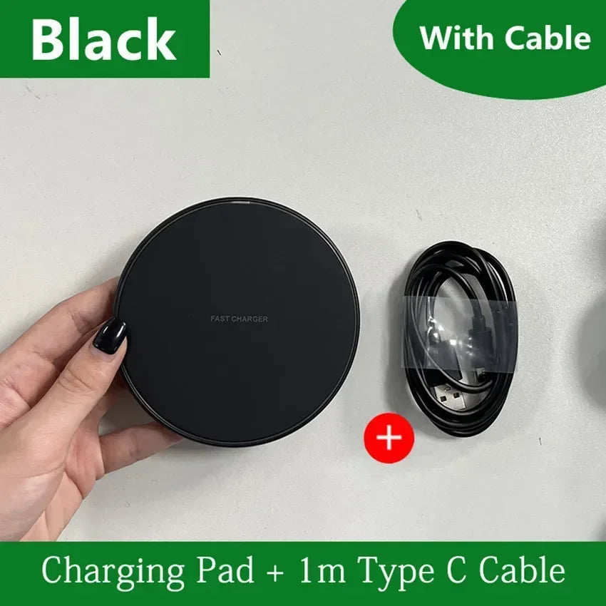 Wireless Charger Pad Fast Wireless Charging Station For Samsung  Xiaomi iPhone