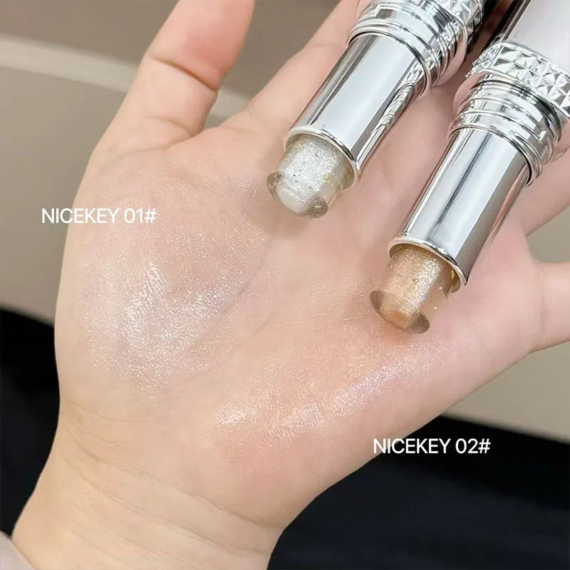 NICEKEY Silver Diamond Lipstick Moisturizing Lips Makeup