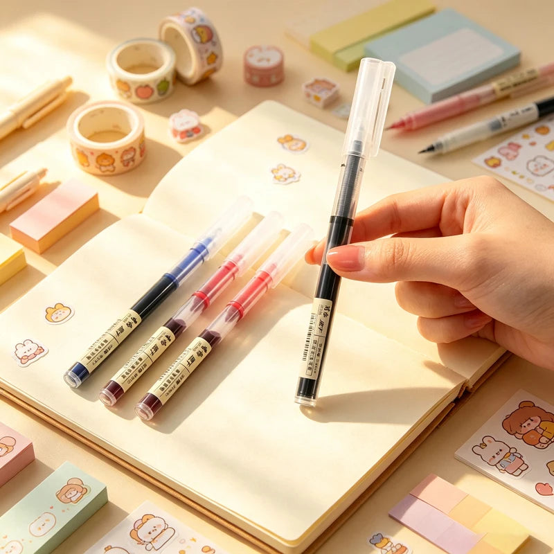 3-102Pcs Straight Liquid Needle Tip Gel Pens