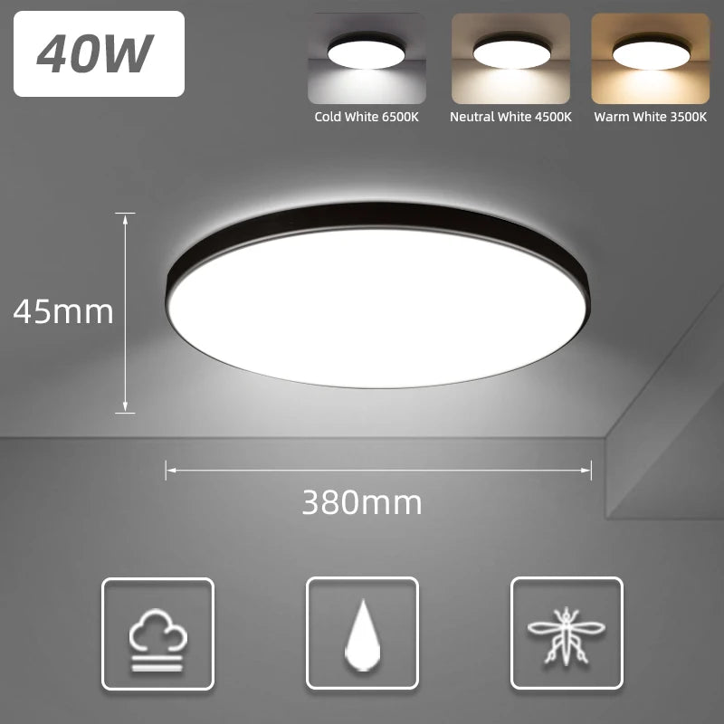 Remote LED Ceiling Lamp Dimmable  40W 50W 60W