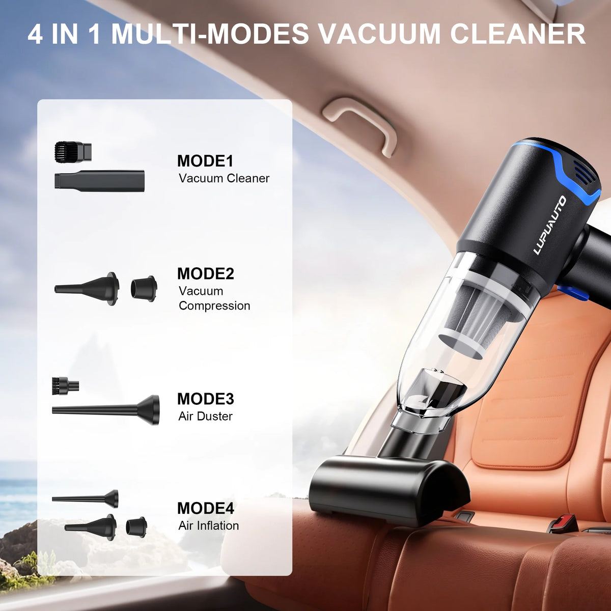 Portable Wireless Car Vacuum Cleaner 12000PA Wireless