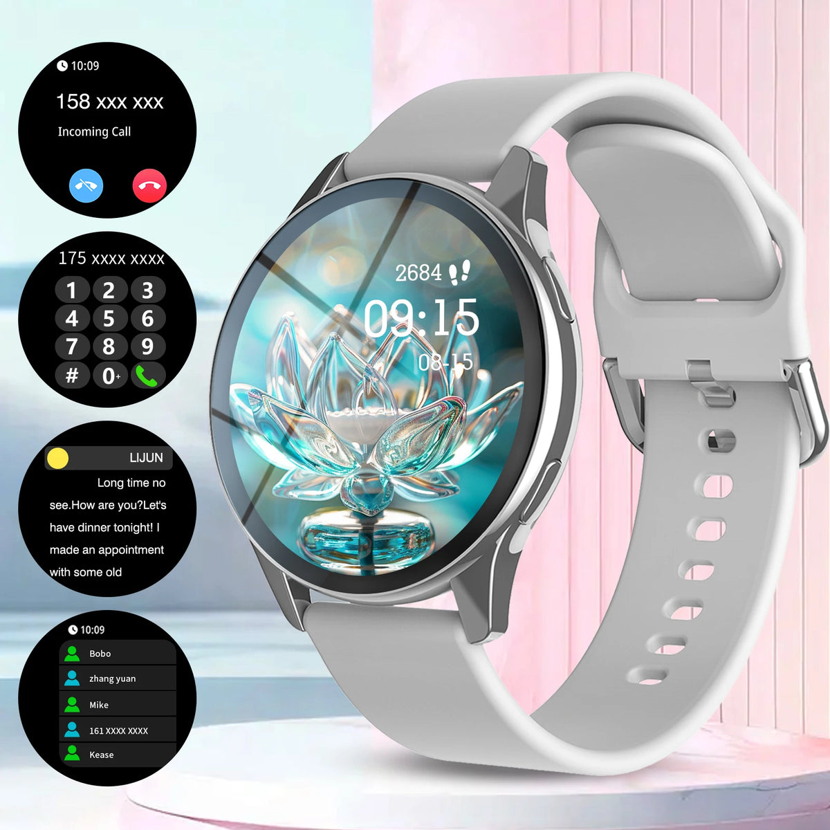 Smart Watch, Wireless Call/Dial, Multi-Sport Mode, Multiple APP Reminders