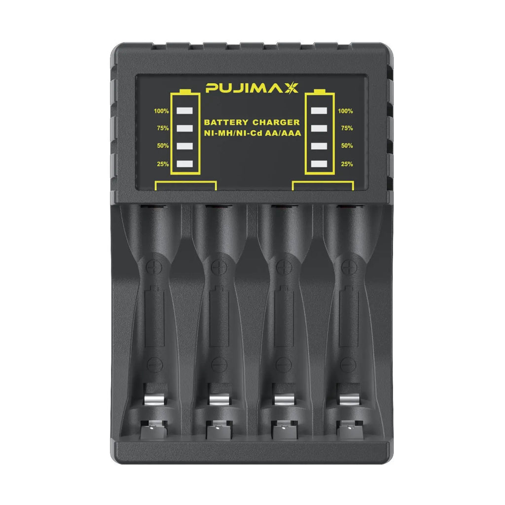 4 Slot Battery Charger Rechargeable Batter Charger With LED Display