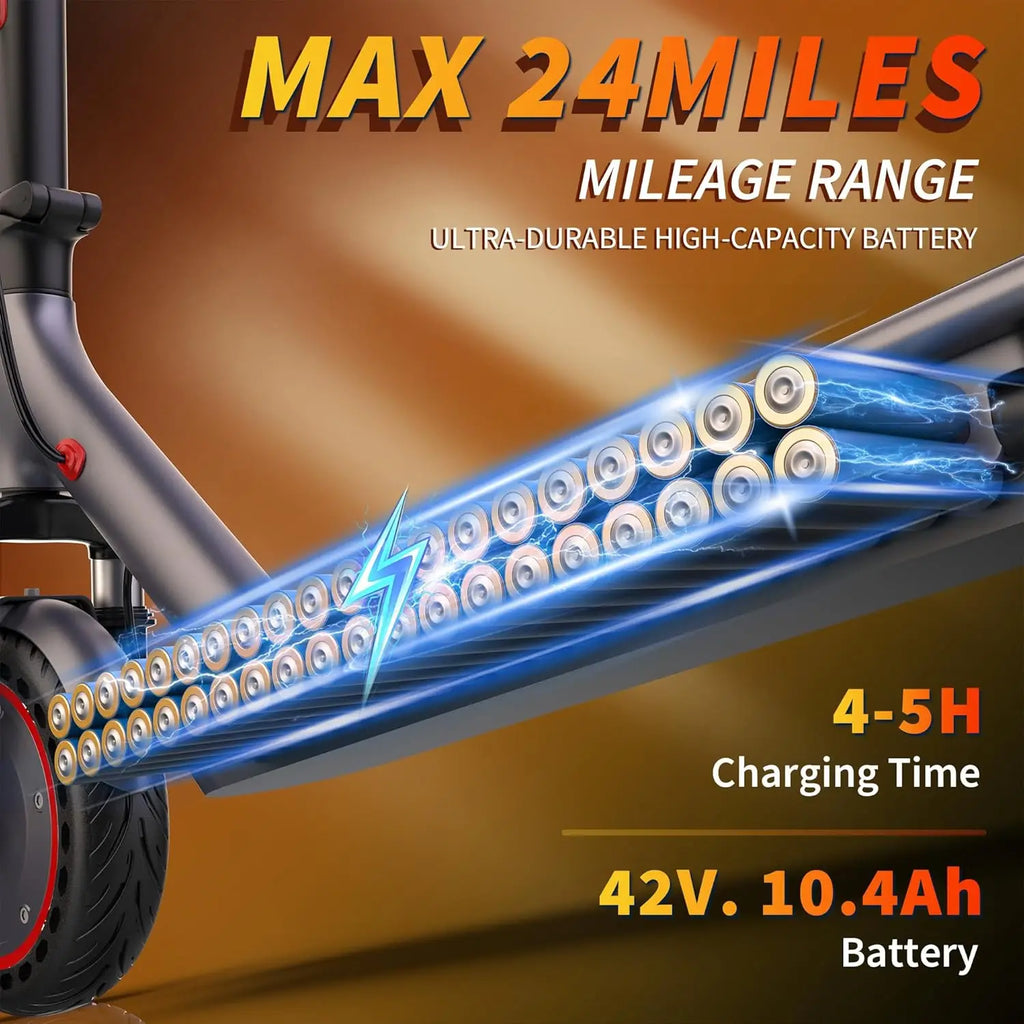 2026 NEW 10‘’ Electric Scooter for Adults,500W Powerful Motor,24 Miles Long Range,Dual Braking System,22Mph Max Speed