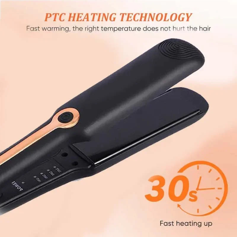 Tinsol 2-in-1 Hair Straightener Curling Iron Ceramic Plate Negative Ion