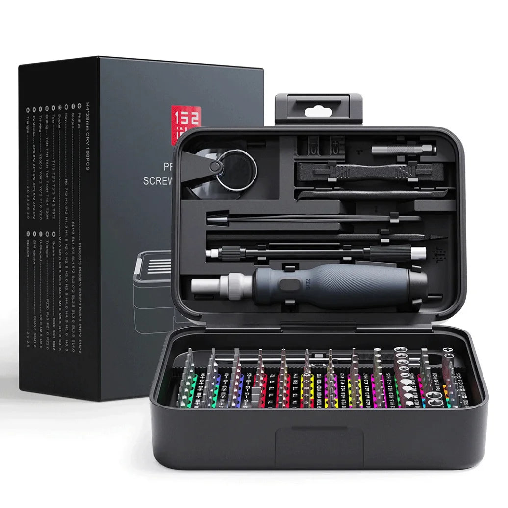 Mini Precision Screwdriver Set with Color-coded Identification, 132 in 1 Micro Magnetic Repair Tool