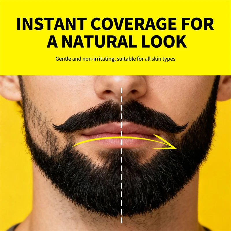 Natural Beard Dye Pen Long Lasting Beard Coloring For Men Beard Filler Pencil Removal White Grey Hair Moustache Coloring Shaping