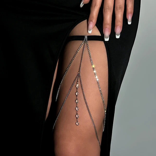 IngeSight.Z Sexy Multilayer Tassel Imitation Pearl Clip Bead