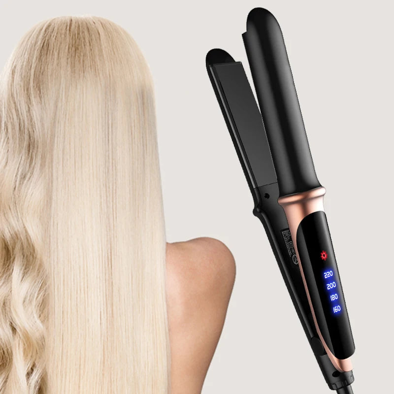 Professional 2 In 1 Hair Straightener Curler Flat Iron Dual Use Hair Styling Tool