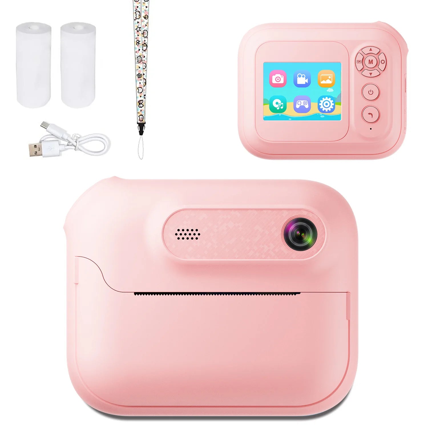 Instant Print Camera for Kids, Kids Camera for 5-1, 32MP HD 1080P Digital Camera with 3 Rolls of Printer Paper