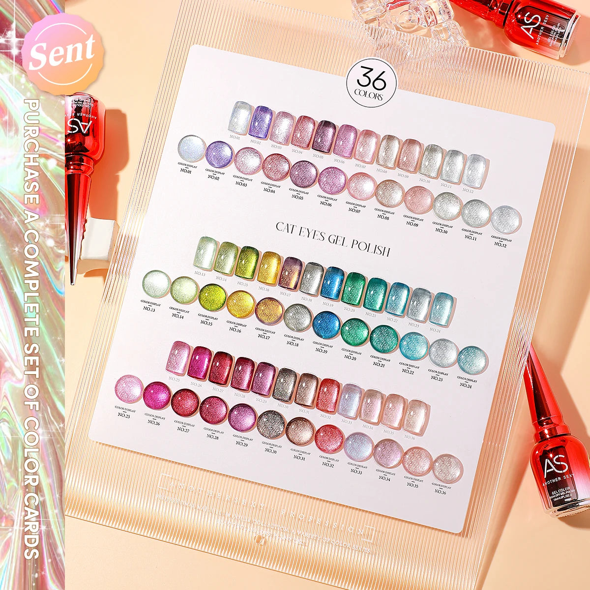 AS 15ml Cat Magnetic Gel Nail Polish Cat Eye Glitter