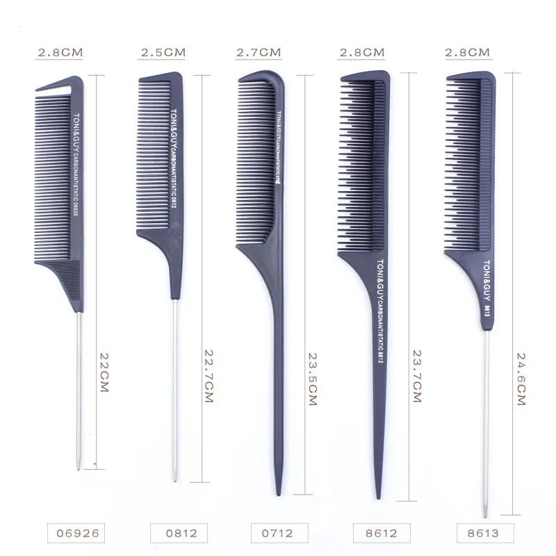 Comb Carbon Fiber Spike Tail Comb Pick Hair Plastic Coiffure Wig Hairdressing Barber Accessories