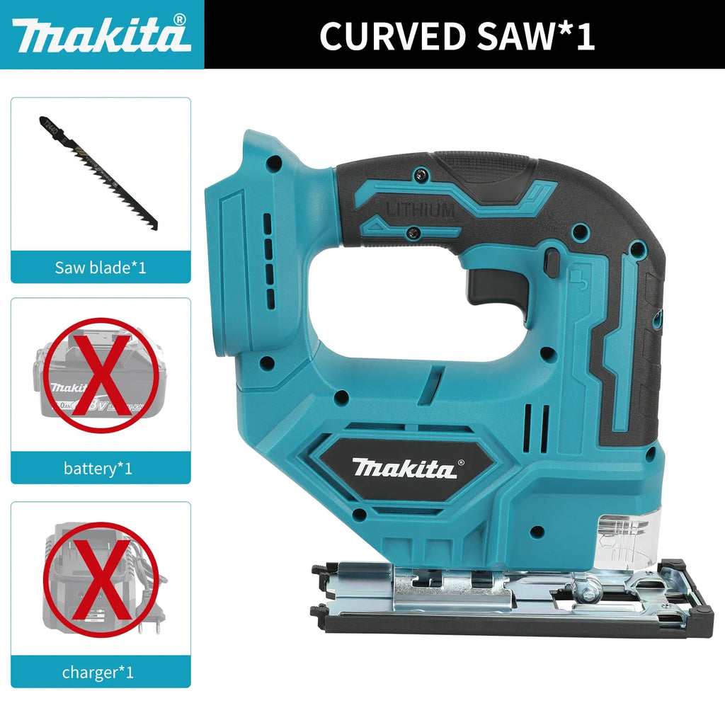 Makita DJV182 18V Lithium Battery Jigsaw 300W High Power Ergonomic Anti Slip Handle Precision Curve Cutting DIY tools