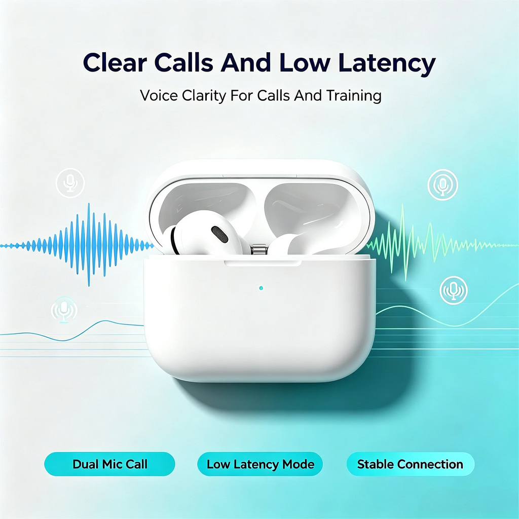 ZZLOVE Wireless Heart Rate Monitor TWS Earbuds Noise Cancelling
