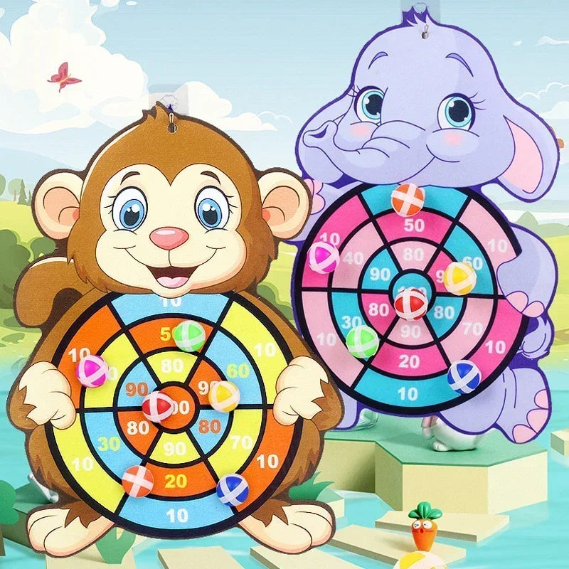 Educational Games Dart Board Stickey Ball Dart Kid Toy Child Montessori Games Indoor Sports for Children Montessori Toys Gift