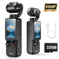 Portable Handheld Digital Camera, 1 Megapixel Resolution, 16x Digital Zoom, 2.5K Video Recording, 180° Rotating Lens, With Flash
