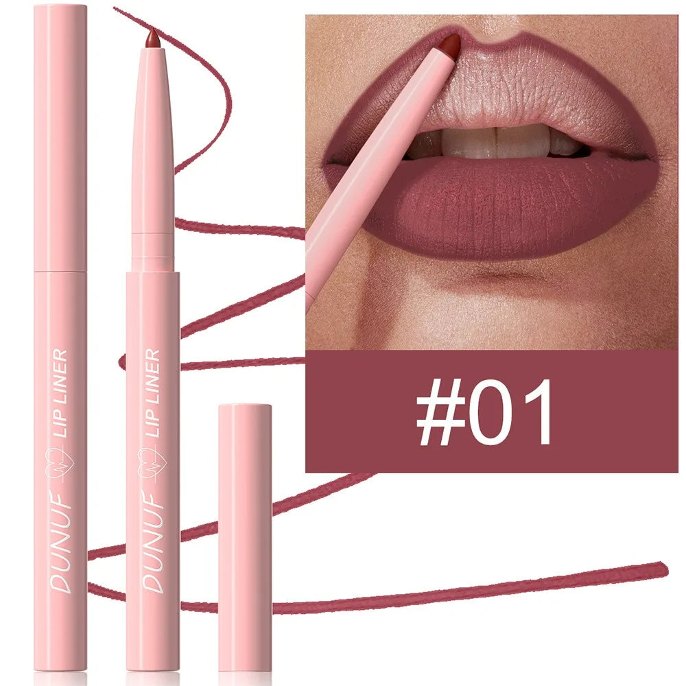 Multi Color Matte Lip Liner Crayon, Velvet Waterproof Lip Pencil