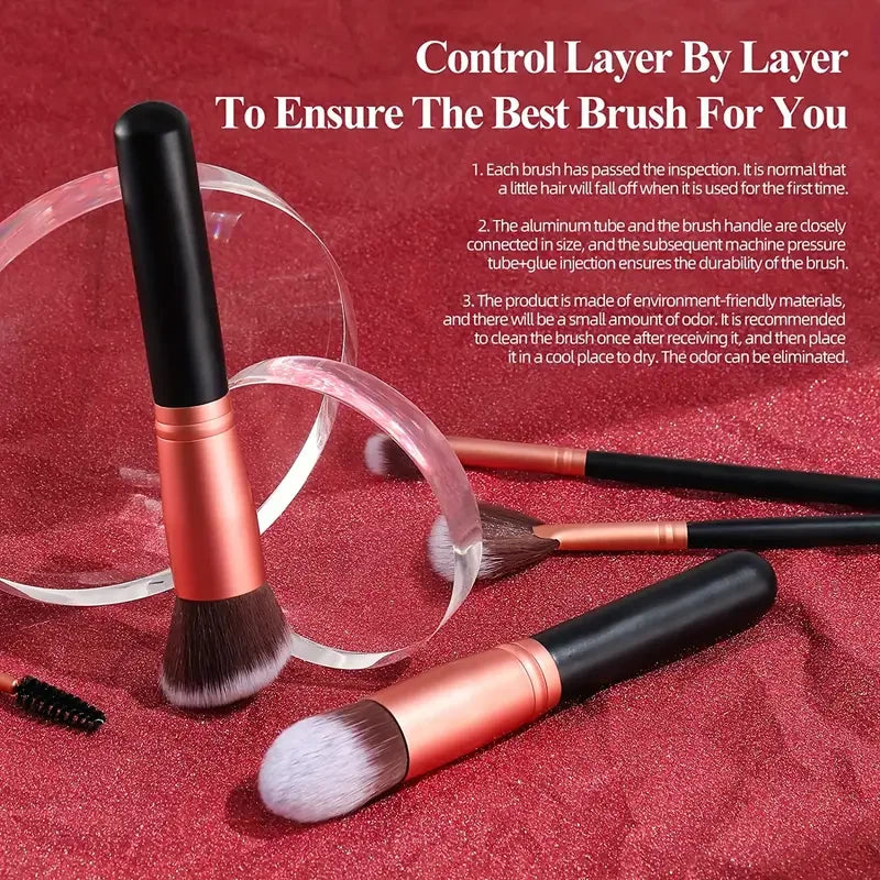 14PCS Makeup Brushes Set Professional Foundation Eye Shadow Concealers Blending Blush Brush Kabuki Soft Fluffy Women Beauty Tool