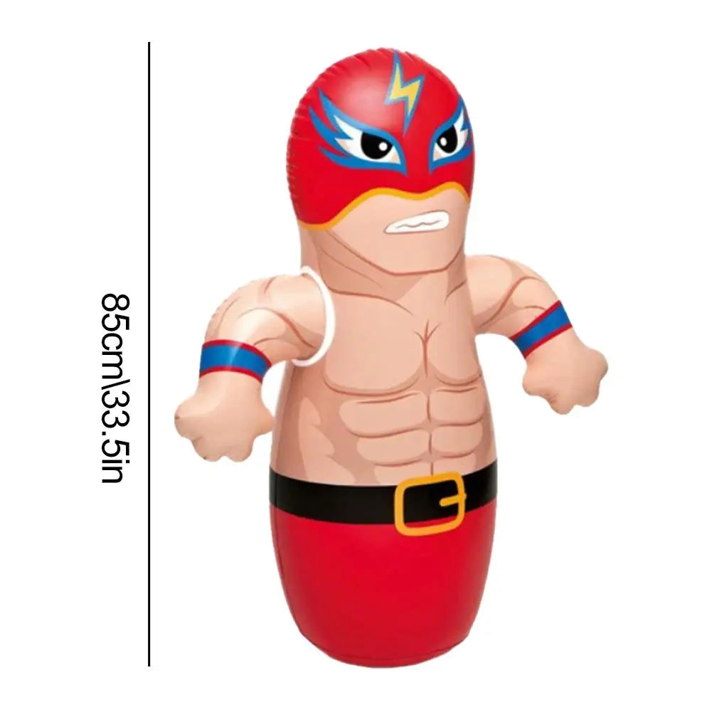 Inflatable Tumbler Toy Thick PVC Punching Bag for Kids Bounce Back Boxing Toy Stress Relief Indoor Outdoor Toy Gifts