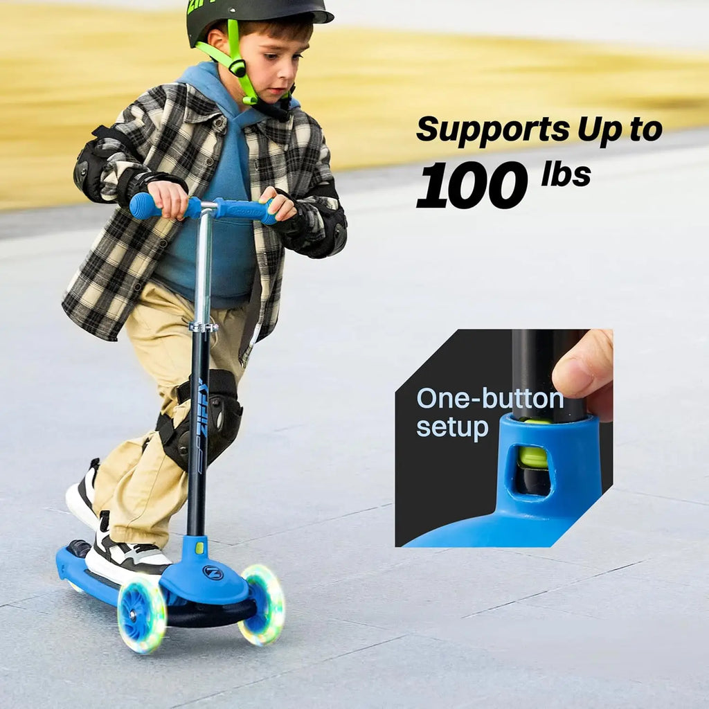 Joyfy Kids Multicolor 3 Wheel Scooter Toddler with LED Light-Up