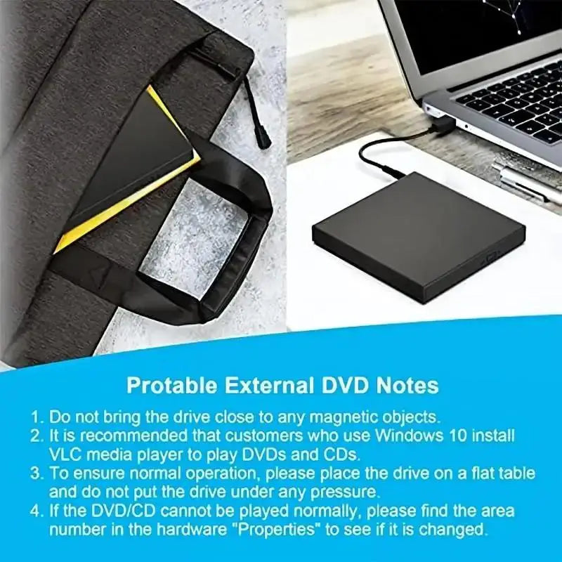USB 3.0 External CD Burner Optical Drive RW CD DVD-ROM Burner Player Writer Reader Player Portable DVD Recorder For PC Laptops
