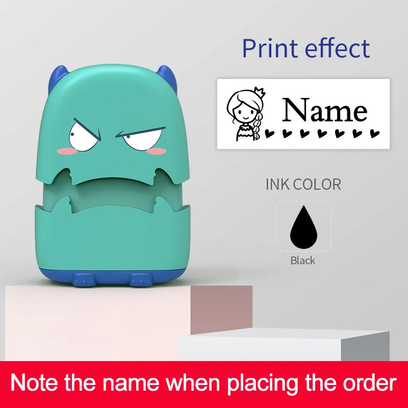 Custom Cartoon Baby Name Stamp Kit - Reusable for Cotton