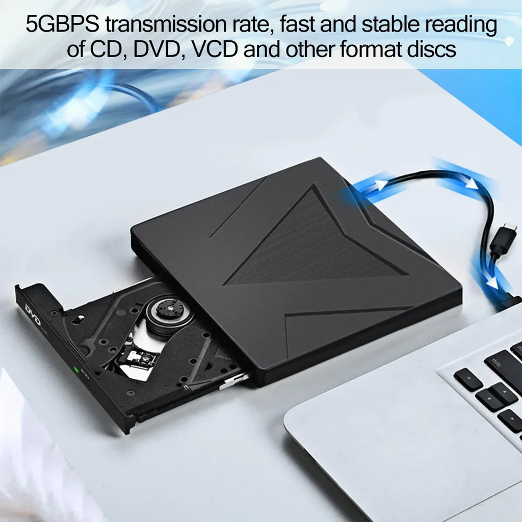 Portable External CD/DVD Burner Writer Recorder USB 3.0+