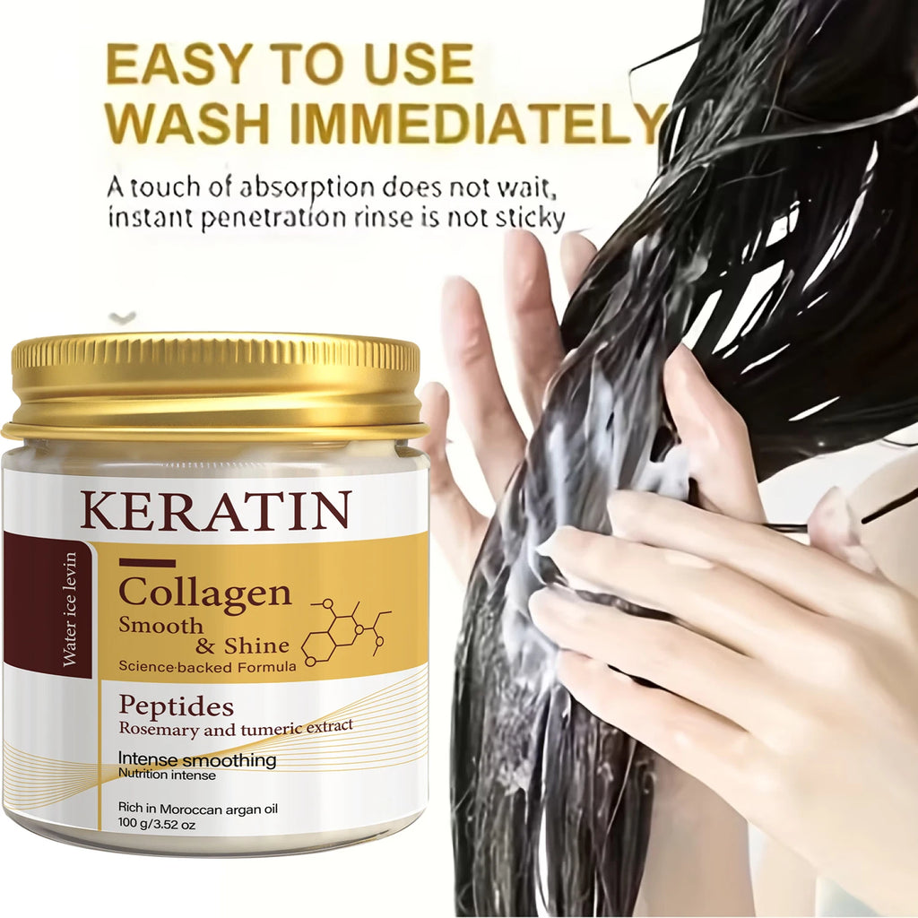 Keratin Collagen Hair Mask with Peptides & Rosemary