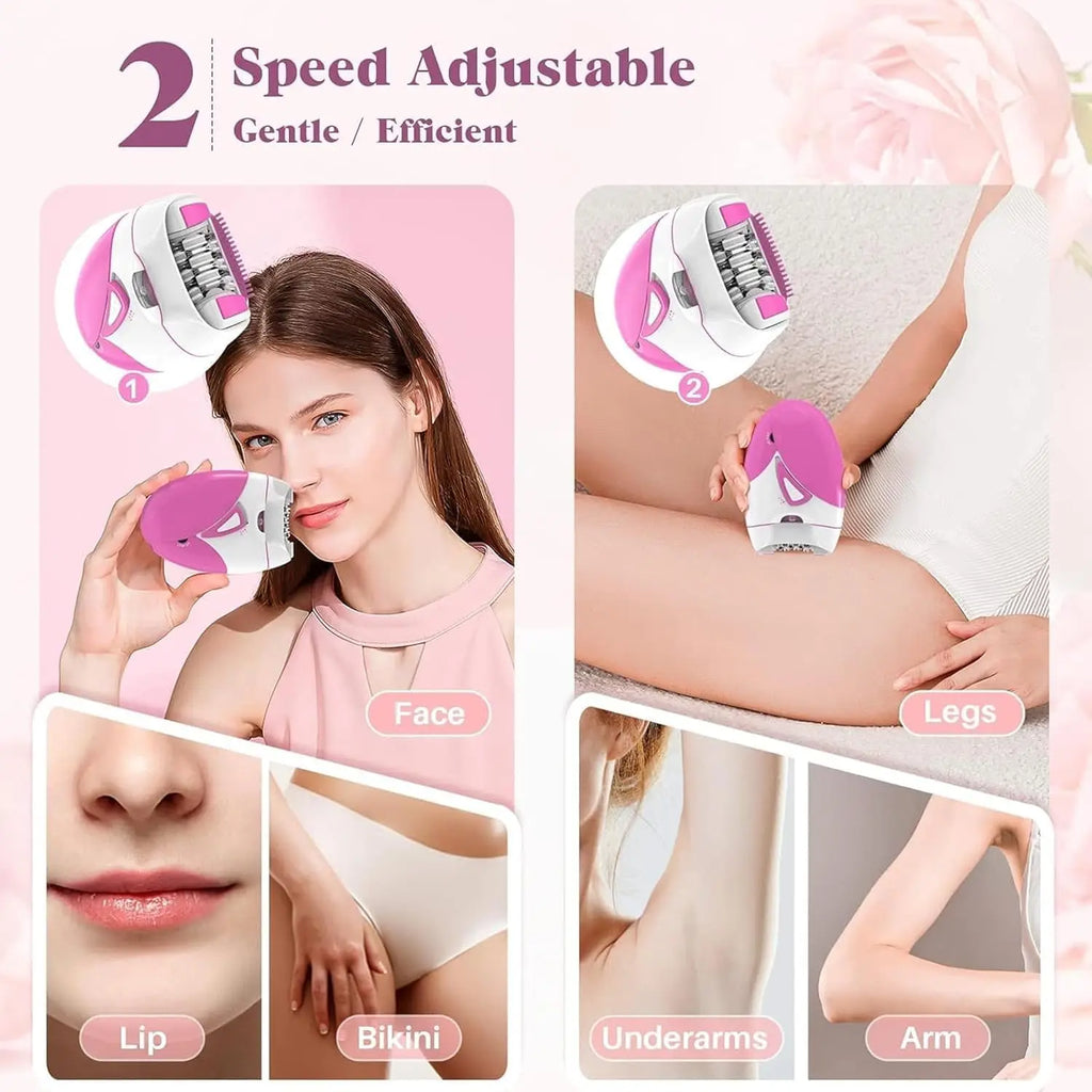 Rechargeable Epilator Women Electric Facial & Body Hair Remover