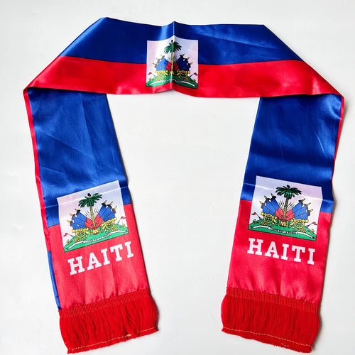 2026 Haiti  NorwayCountries Flag Scarf14x135cm Double-sided