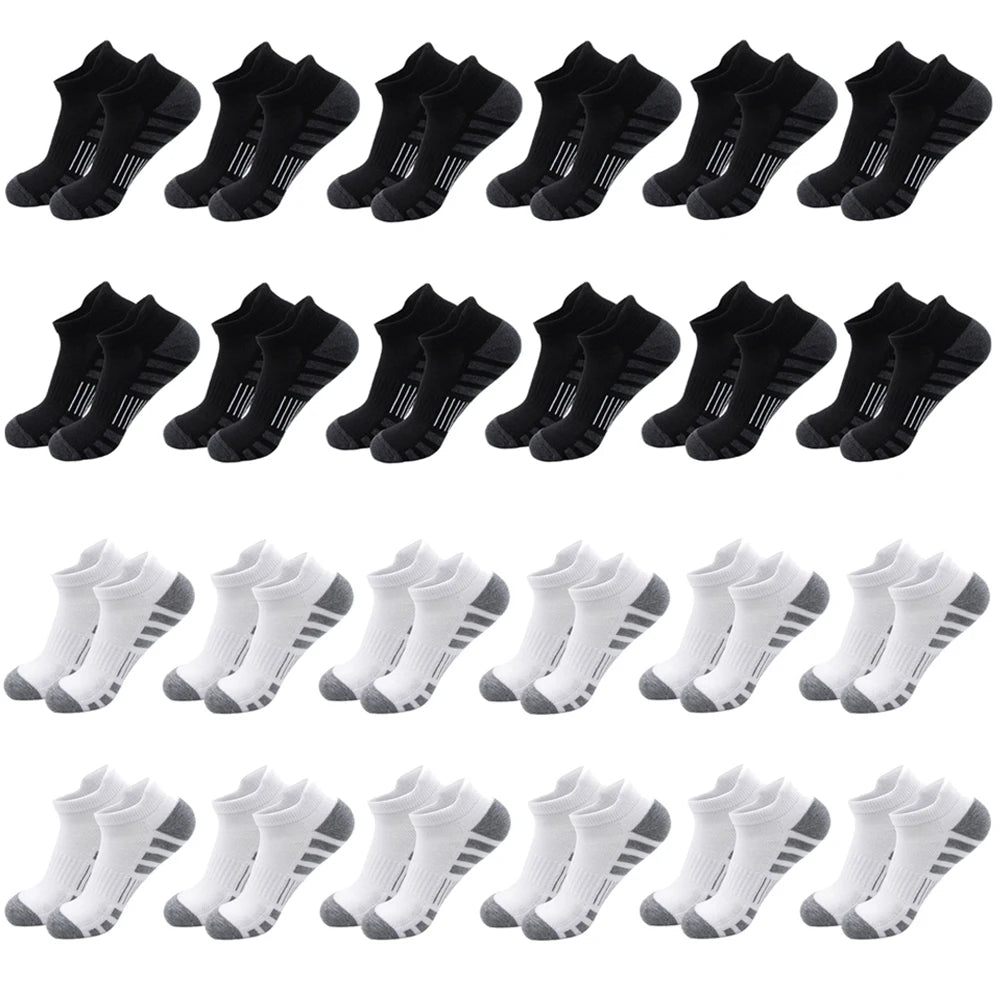 6/24 Pairs Cushioned Breathable Ankle Athletic
