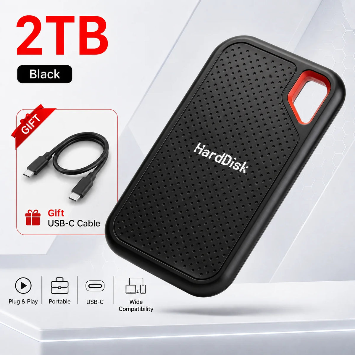 1TB 2TB High Speed External Hard Disk USB 3.1
