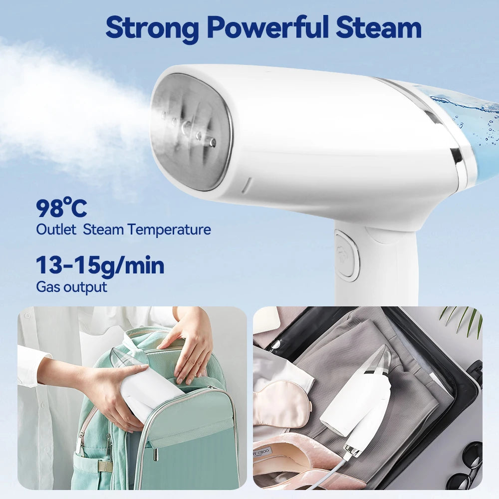 Small Portable Steamer Iron Garment 2 in 1 Foldable Clothes Steamer With 30s Fast Heat-up 1000W Portable Folding Travel Steamer
