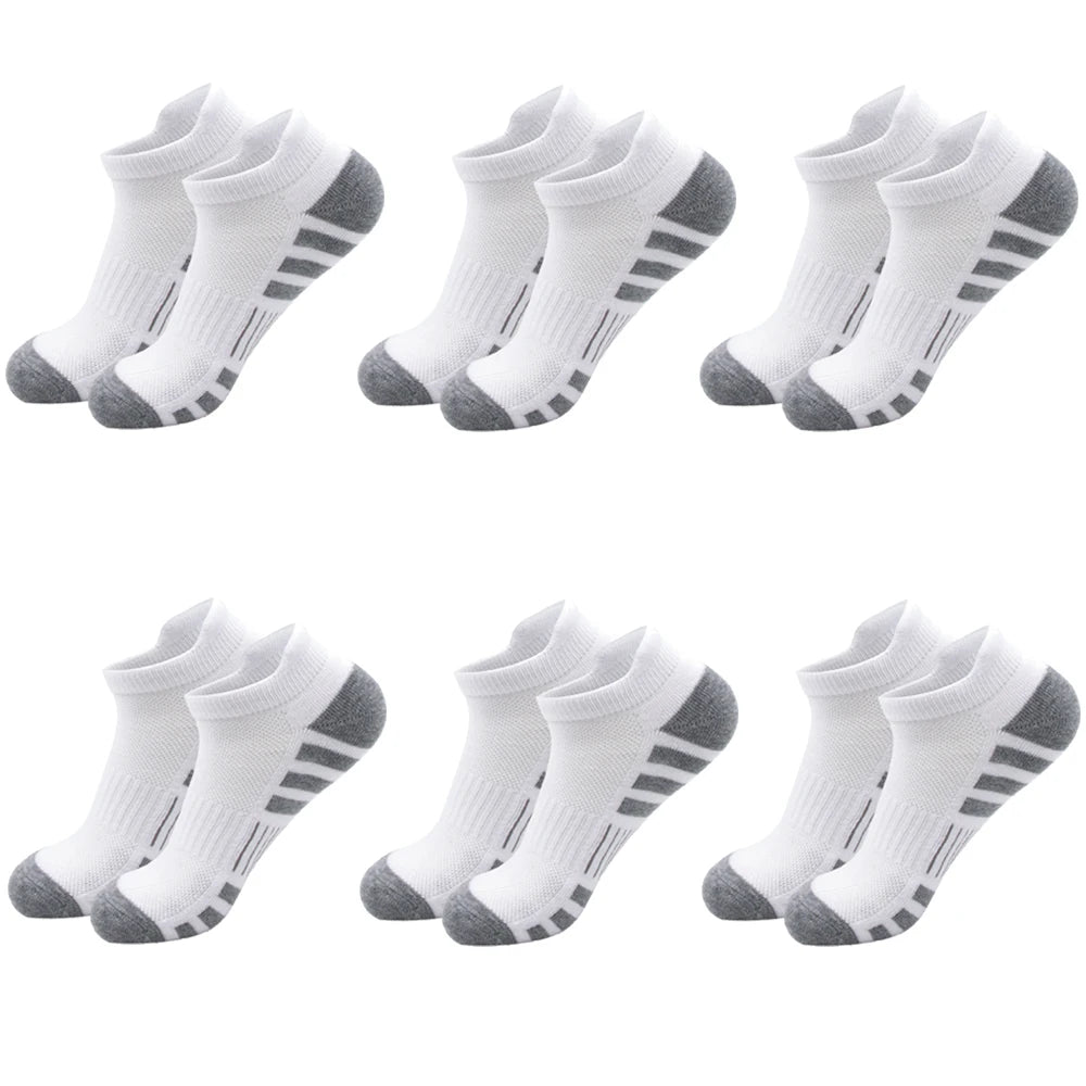 6/24 Pairs Cushioned Breathable Ankle Athletic