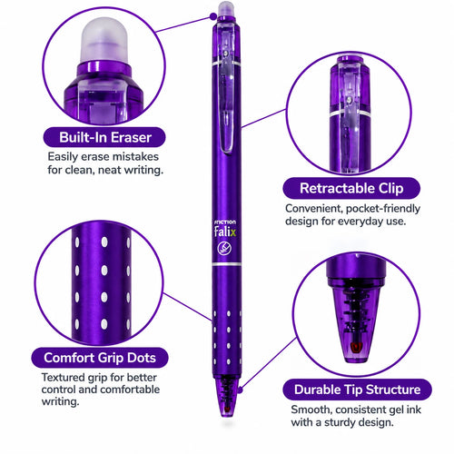 0.5mm Retractable Erasable Gel Pen with 40Pen