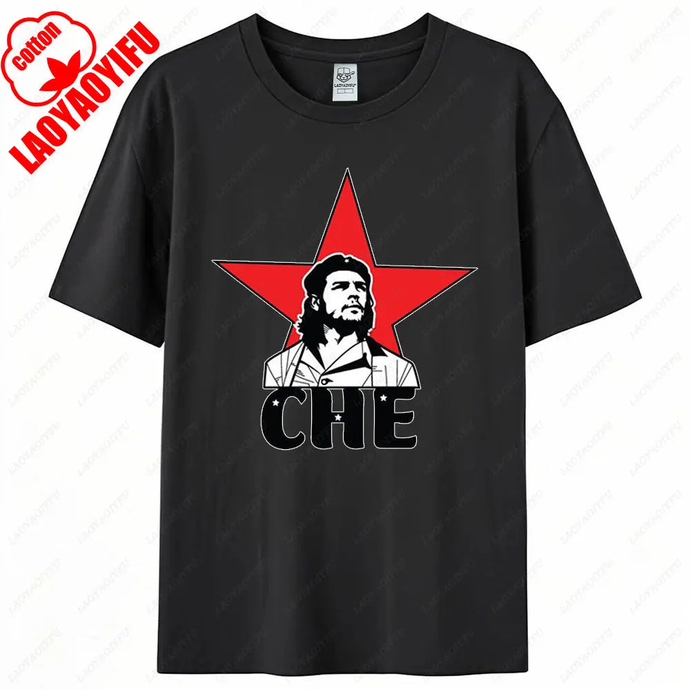 Che Guevara Shirt Rebel Cuban Shirt Guerrilla Revolution TShirt Casual Short Sleeve Men High Quality Tee Cotton Loose Tops