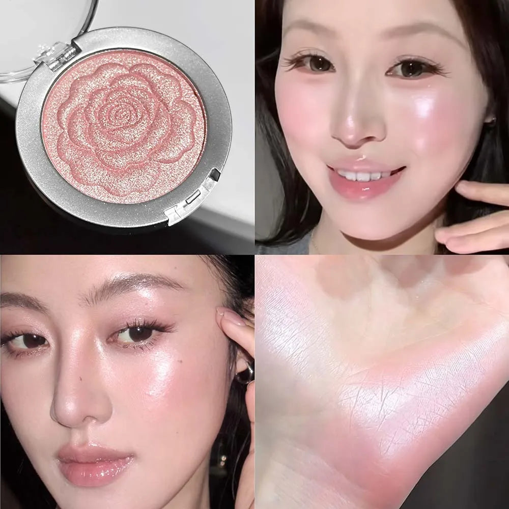 Monochrome Blush Face Shimmer Petal Blusher Palette Highgloss Mashed Potato Contour Makeup Rouge Women Beauty Cosmetics Palette
